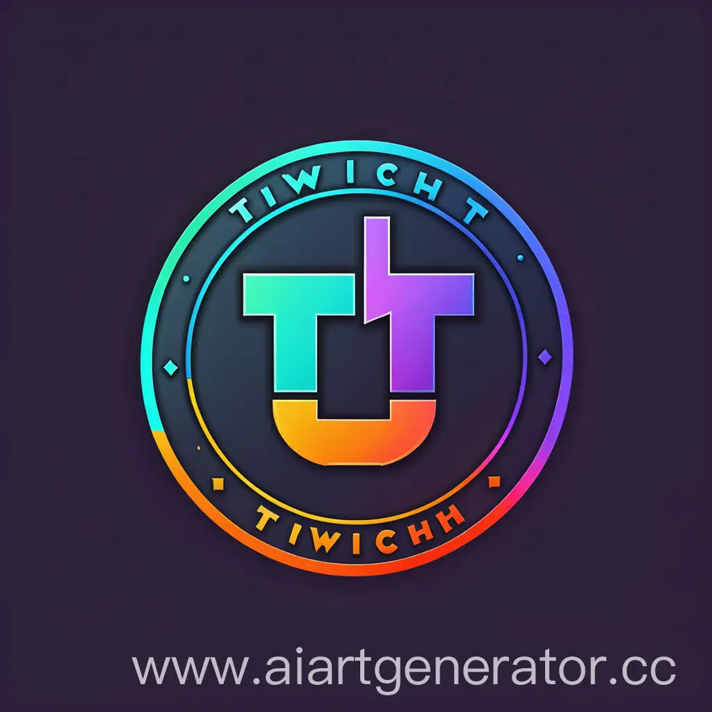 Colorful-Round-Twitch-Coin-Logo-Design