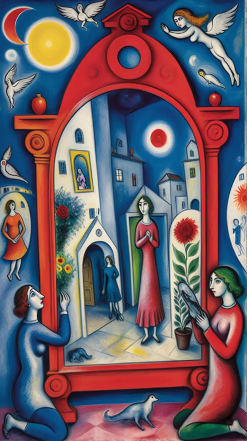 Marc Chagall Inspired Art Reflecting Ancient Memories in a Surreal Mirror