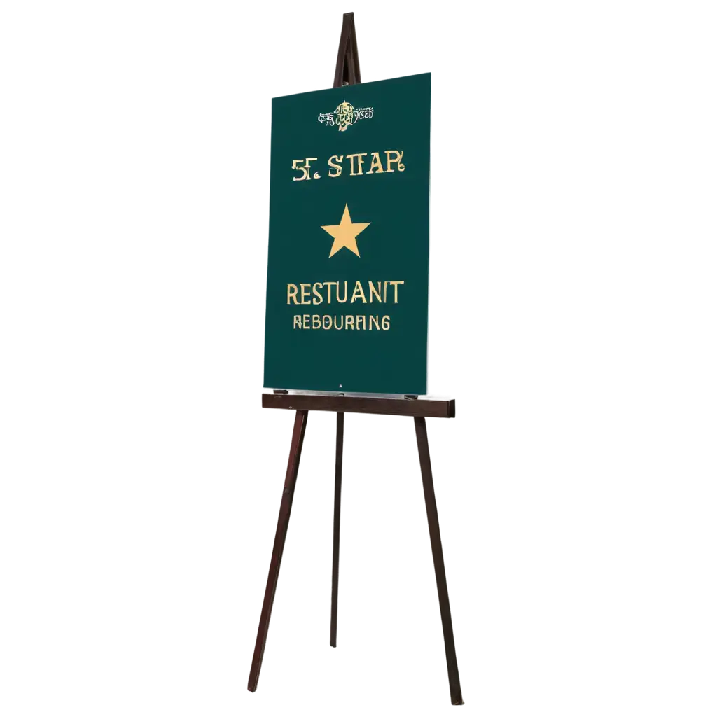  5 star Restaurant Poster and boarding