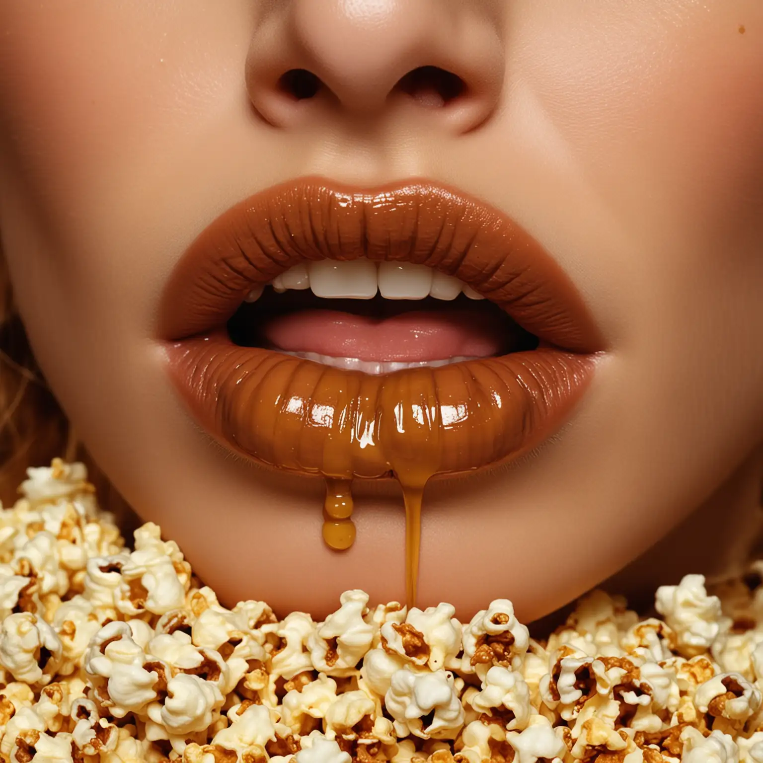 Mouthwatering-Caramel-Popcorn-Tempting-Lips-Dripping-with-Sweetness