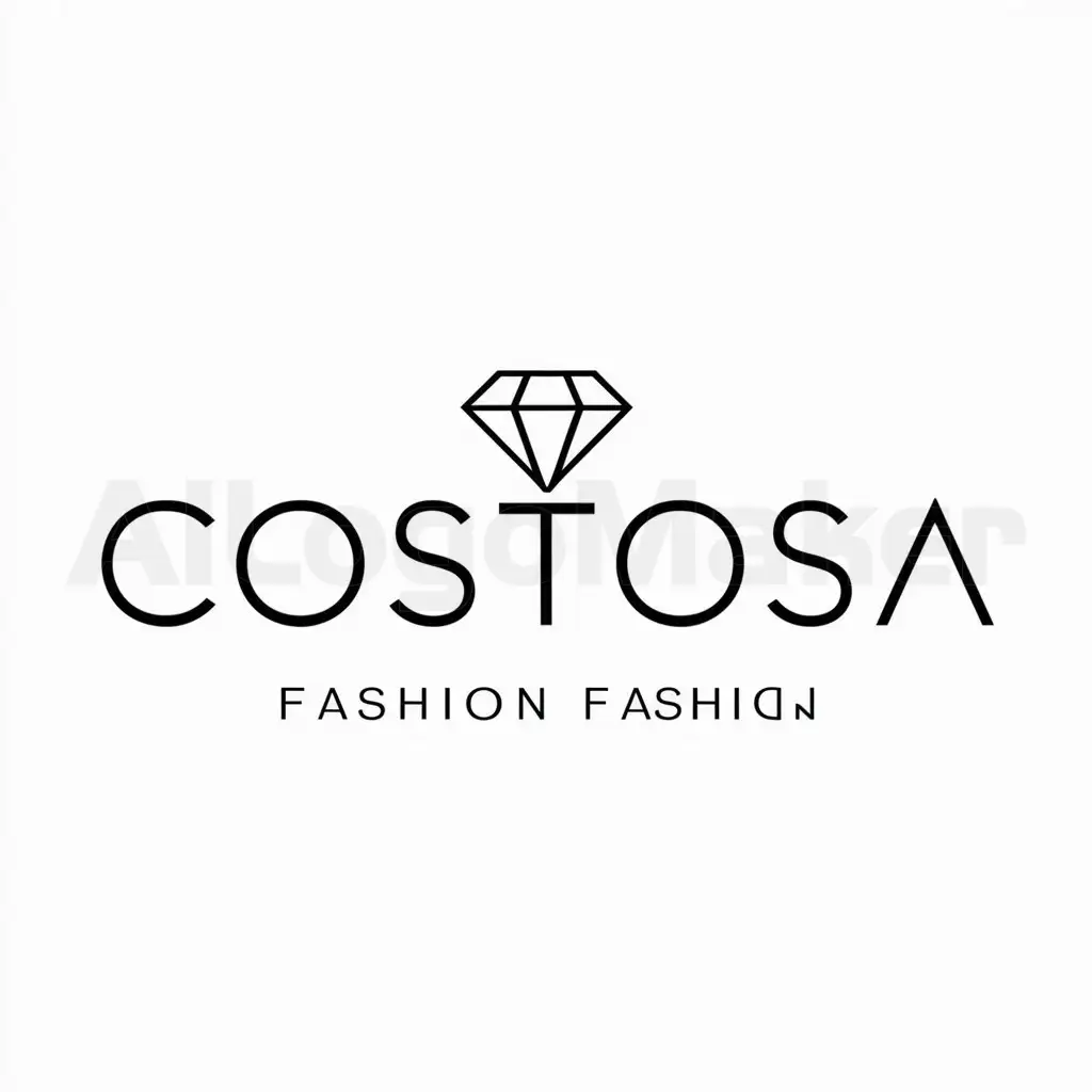 a logo design,with the text "Costosa", main symbol:a C in the shape of a diamond,Minimalistic,be used in moda industry,clear background