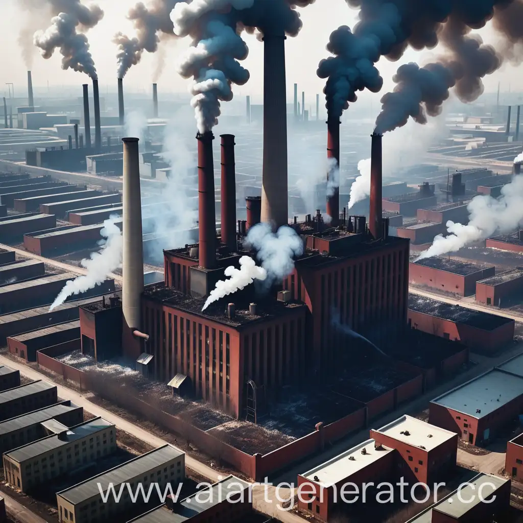 Industrial-Pollution-Factories-Emitting-Smoke-over-Desolate-Landscape
