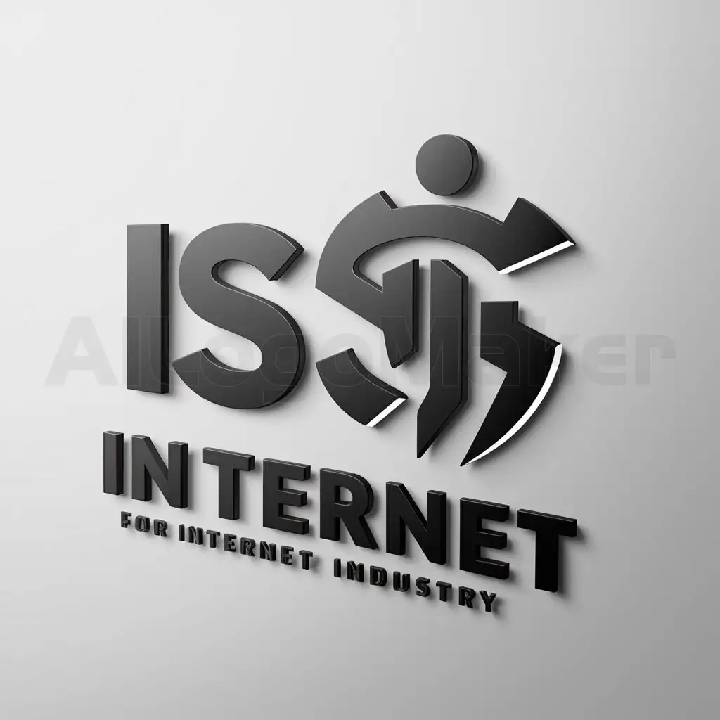 a logo design,with the text "IS", main symbol:IS,complex,be used in Internet industry,clear background