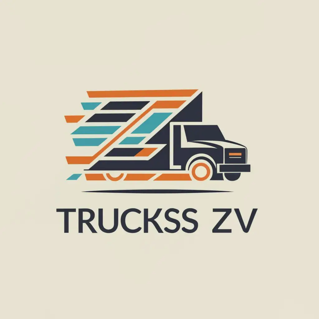a logo design,with the text "Trucks ZV", main symbol:Cargo van,complex,be used in Automotive industry,clear background