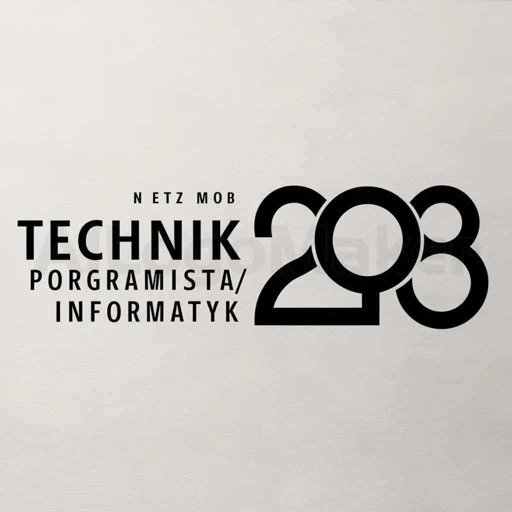 a logo design,with the text "TECHNIK PORGRAMISTA/INFORMATYK", main symbol:208,Moderate,be used in Internet industry,clear background