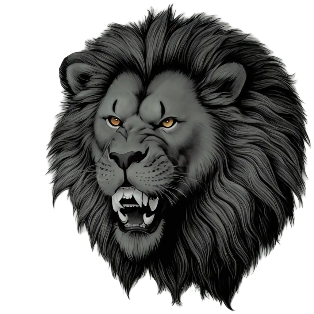 Elegant-Gold-and-Black-Lion-Head-Roaring-PNG-Majestic-Symbol-of-Strength-and-Power