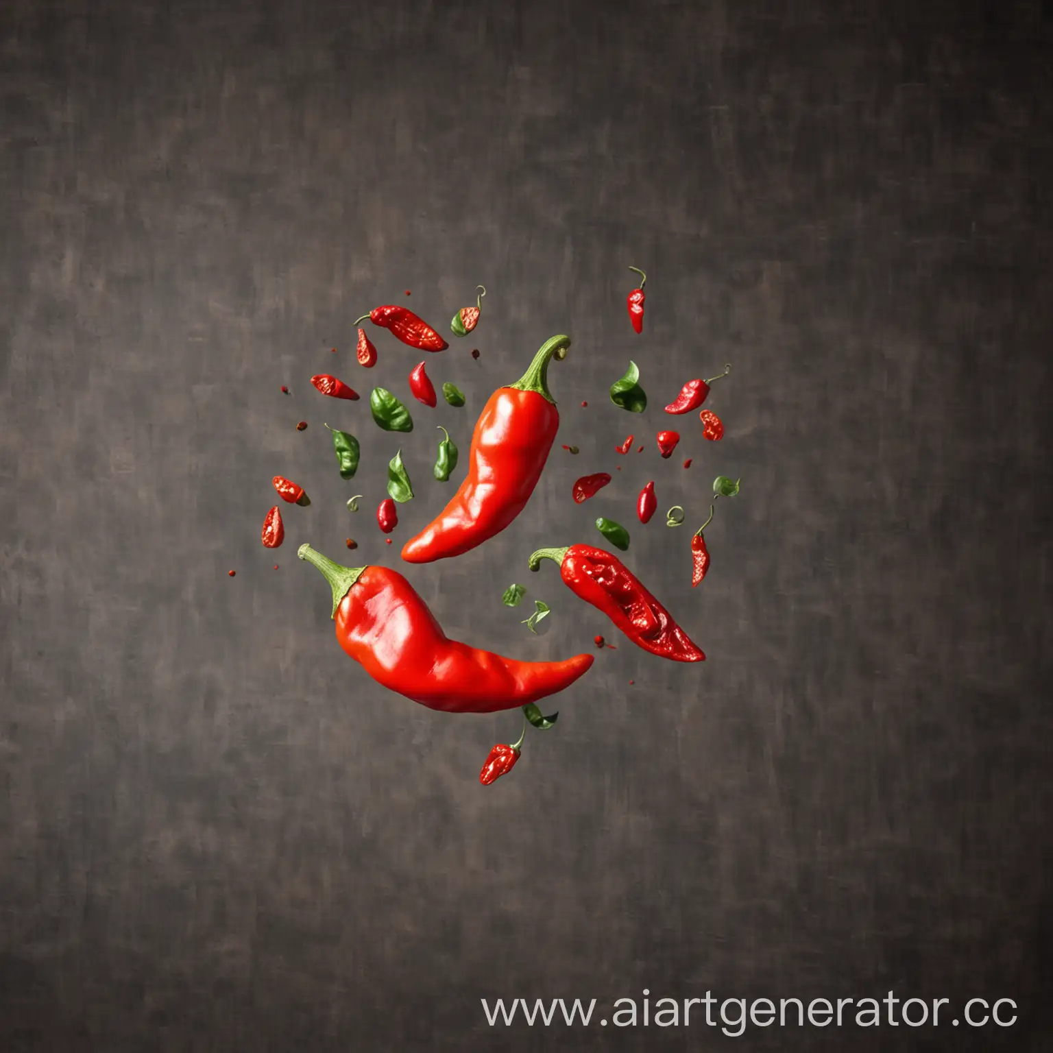 Vibrant-Paprika-and-Chili-Peppers-Soaring-Against-a-Dramatic-Backdrop