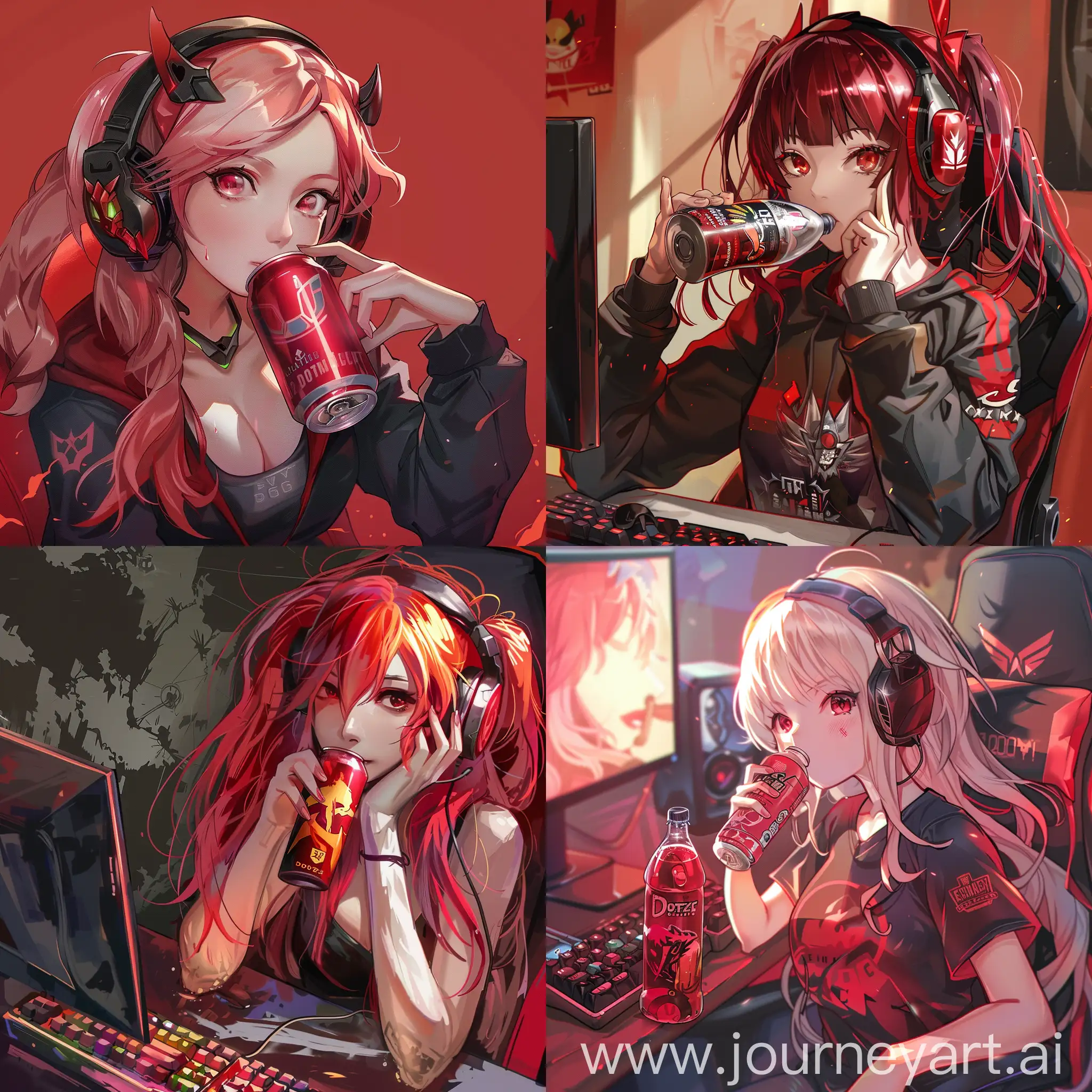Energetic-Anime-Girl-Gaming-with-Red-Themed-Energy-Drink