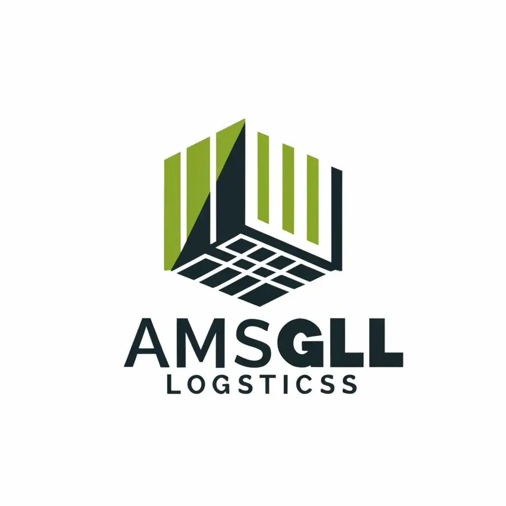 a logo design,with the text ""AMS Global Logistics" or  "AMSGL"", main symbol:conceptualize a text-based / image-based logo for company that emphasizes a professional appeal.
a supply chain company. AMS Global Logistics or AMSGL. This company is global in nature and supplier services of the following:
Import / Export
Customs Clearance
Container Transport
Warehousing

- 2 set of logos - white background and black background
- Use primarily green color for the logo, signifying freshness and growth
- The logo should project a professional image, suitable for a corporate environment
- I prefer a text-based logo / Imaged-Based or a combination of both - creativity in typesetting, fonts or typography will be appreciated,Minimalistic,be used in Others industry,clear background