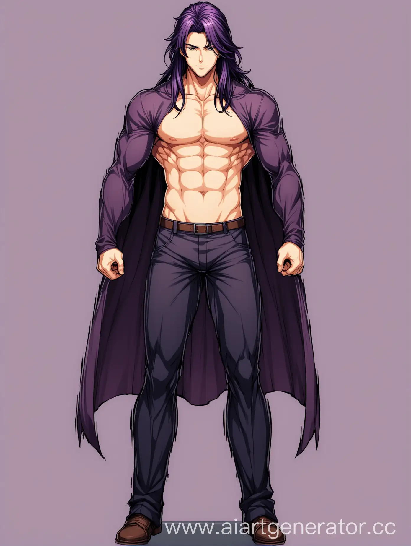 Confident-Man-with-Long-Dark-Purple-Hair-in-Full-Height-Pose