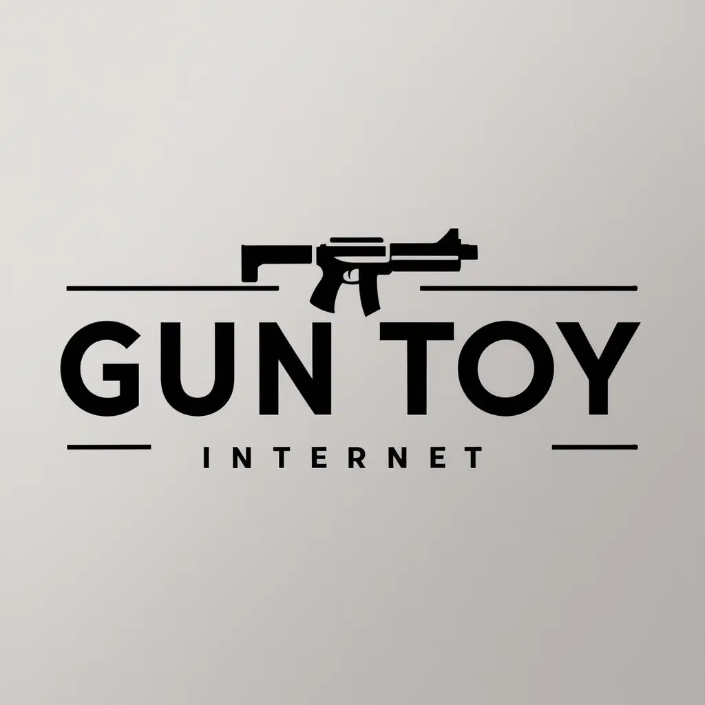 LOGO-Design-For-Gun-Toy-Modern-Gun-Symbol-in-Clear-Background