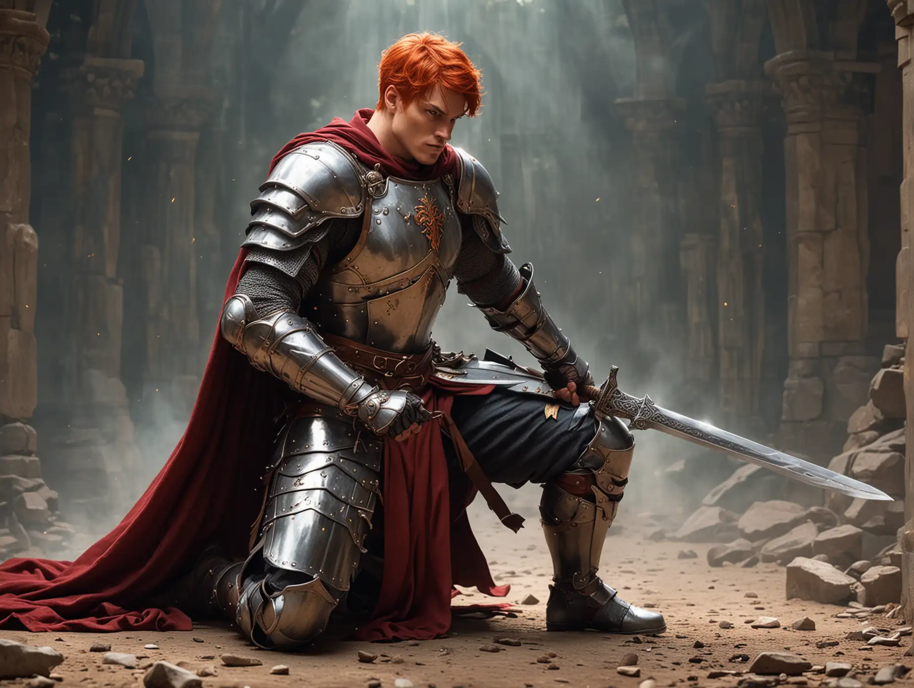 Paladin-Man-with-Short-Red-Hair-Kneeling-with-Sword