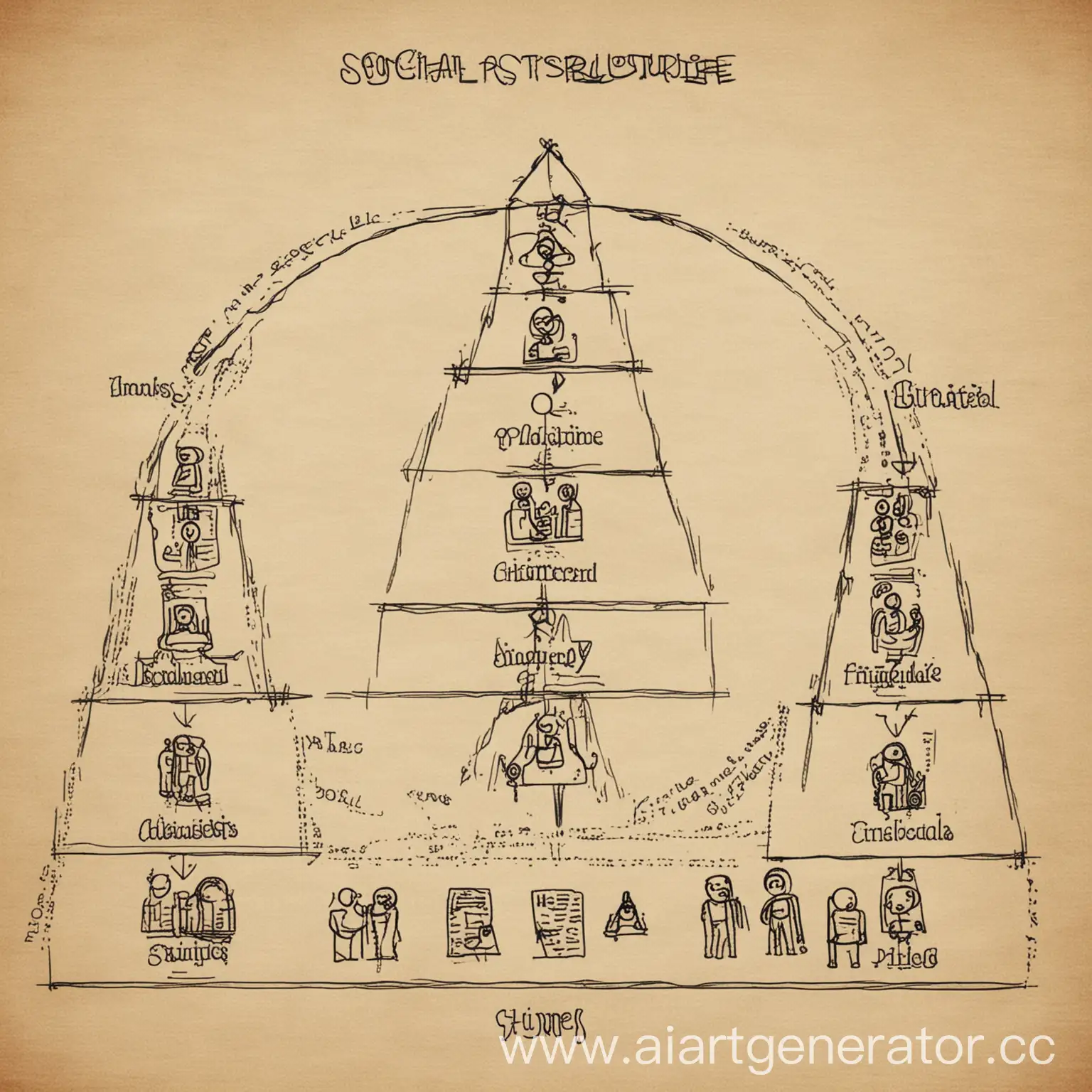 Социальная структура простой рисунок
