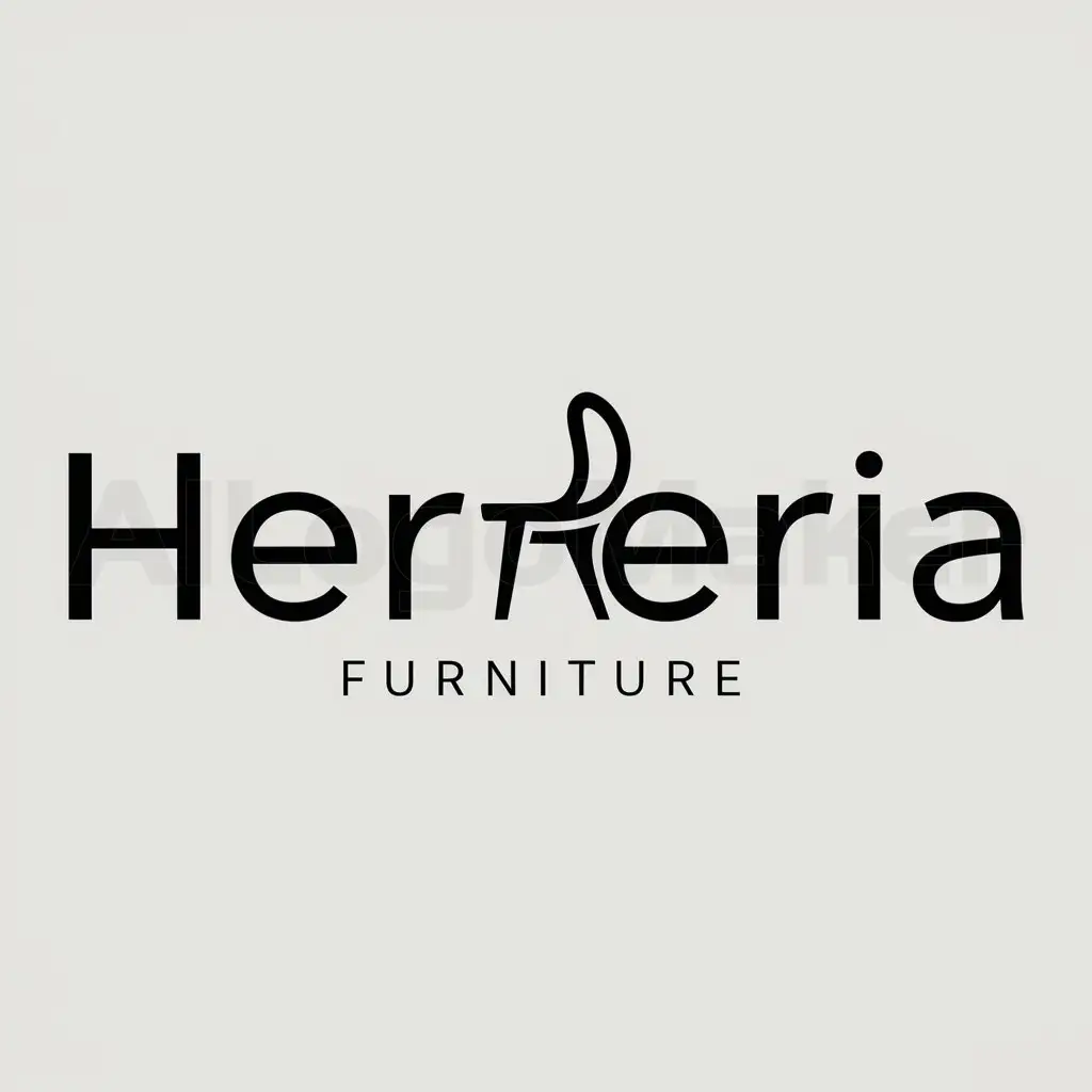 a logo design,with the text "herreria", main symbol:furniture,Moderate,clear background