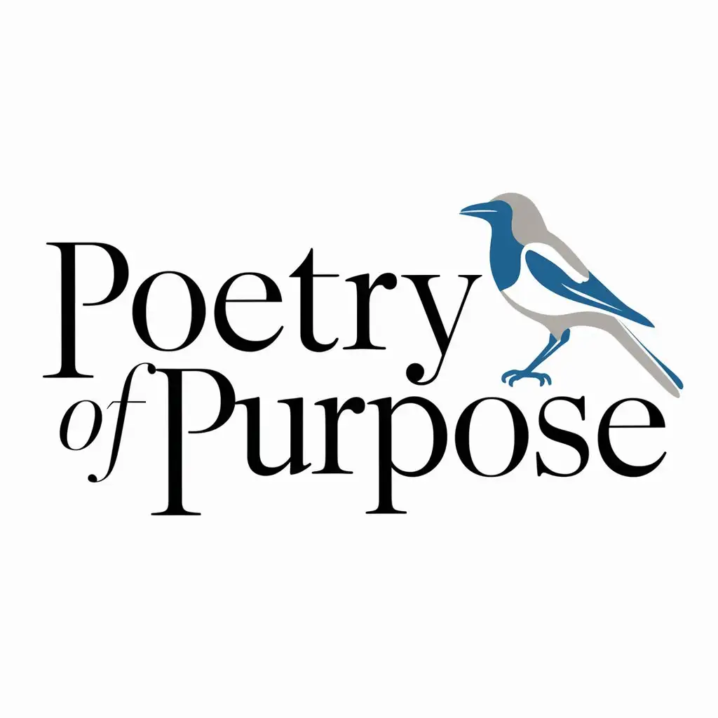 LOGO-Design-For-Poetry-of-Purpose-Magpie-Inspired-Symbol-in-the-Bookstore-Industry