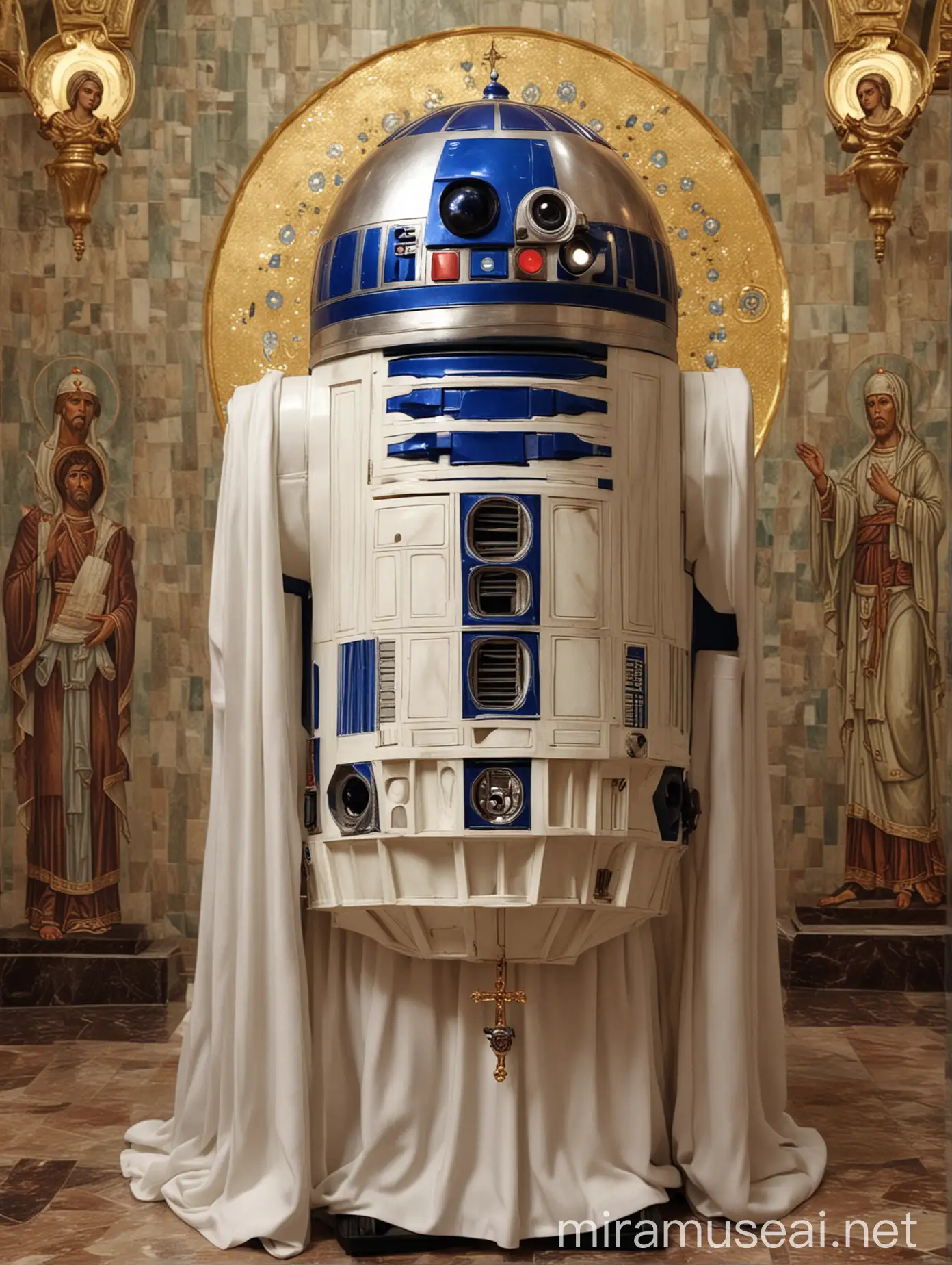R2-D2 as an Eastern Orthodox saint.
