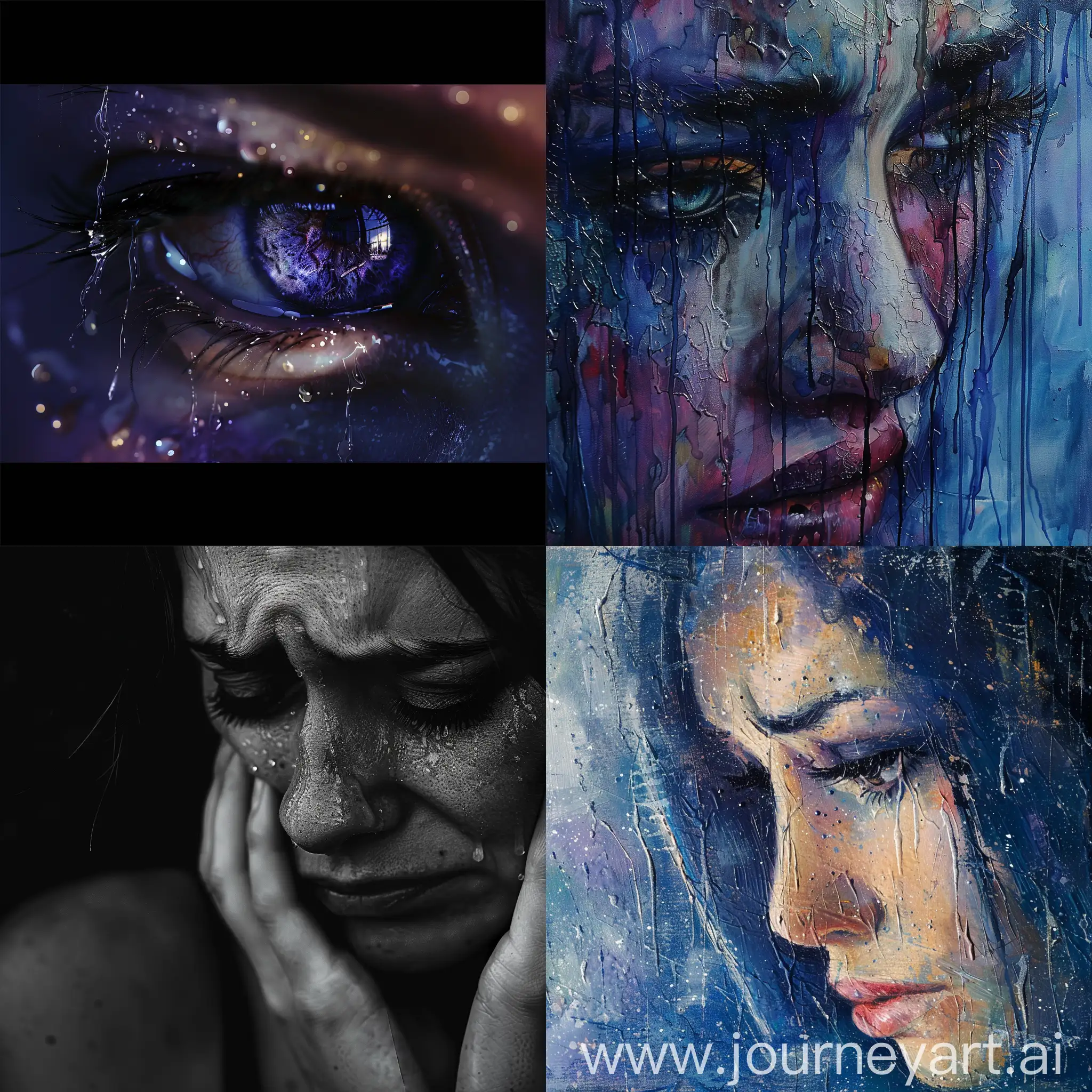 Create an image for the following quote: Remember, it's okay to cry; it's a way of letting out the pain.