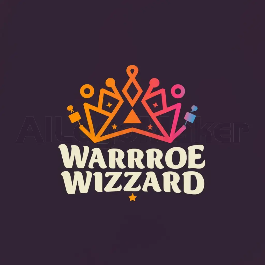 a logo design,with the text "wardrobe wizard", main symbol:crown,clothing,trendingsymbols,Moderate,be used in fashion industry,clear background