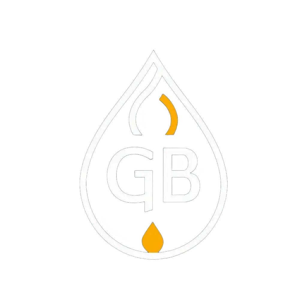 a logo design,with the text "GB", main symbol:Tear,Moderate,be used in oil industry,clear background