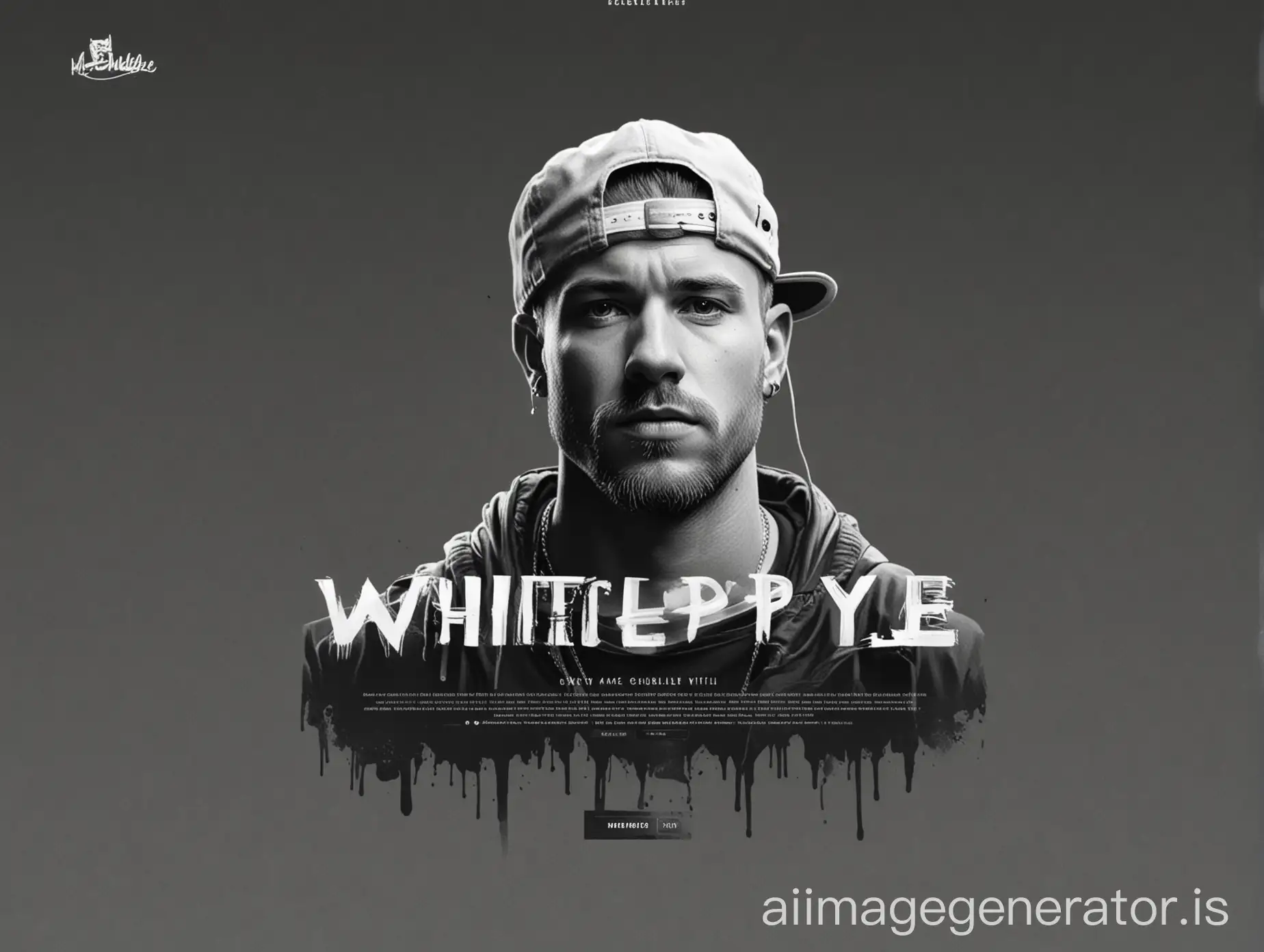 White Man with Rap Style in Website Design | AI Image Generator