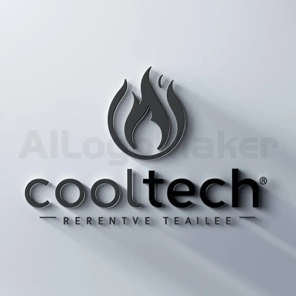 a logo design,with the text "CoolTech", main symbol:sneg i plamya,Minimalistic,clear background