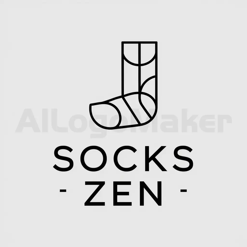 LOGO-Design-For-Socks-Zen-Minimalist-Socks-Symbol-on-Clean-Background
