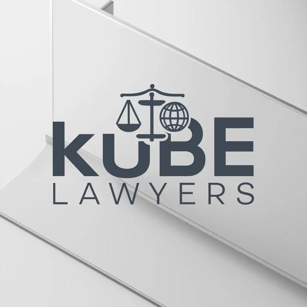 a logo design,with the text "Kube Lawyers", main symbol:a logo design,with the text 'Kube Lawyers', main symbol:Right to the protection of the law, Right to freedom of movement and residence, Right to leave any country, Right to seek and to enjoy, Right to a nationality, clear background,Moderate,be used in Legal industry,clear background