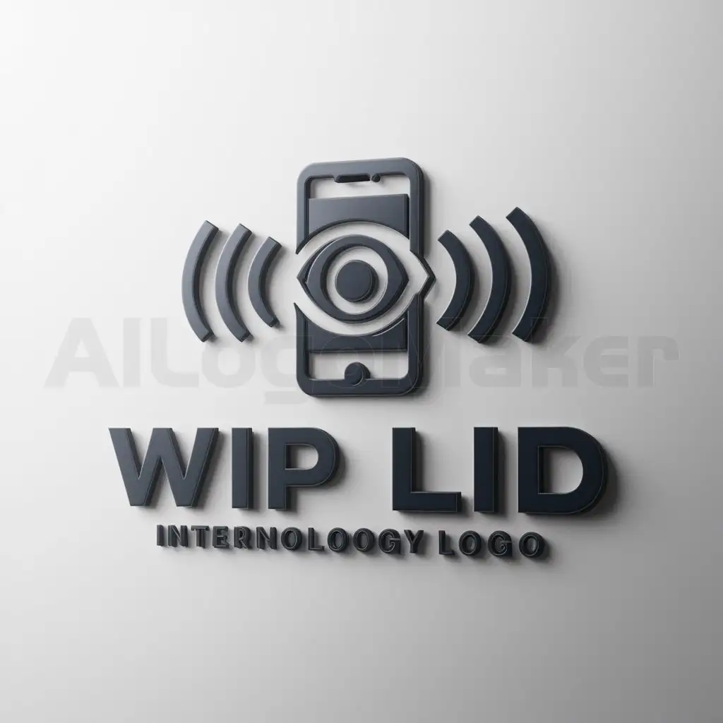 a logo design,with the text "wip lid", main symbol:smartphone, internet, robot,Moderate,be used in Technology industry,clear background