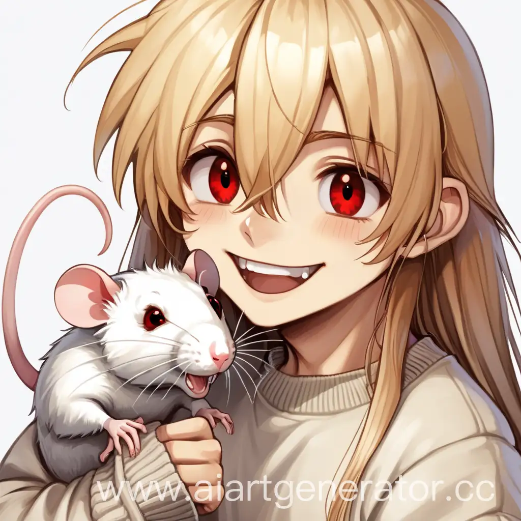 Smiling-Boy-with-Unique-Red-Eyes-Holding-a-Rat
