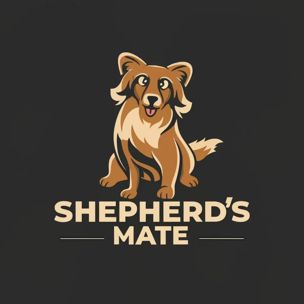 a logo design,with the text "Shepherd's Mate", main symbol:Shepherd dog,Moderate,be used in Entertainment industry,clear background