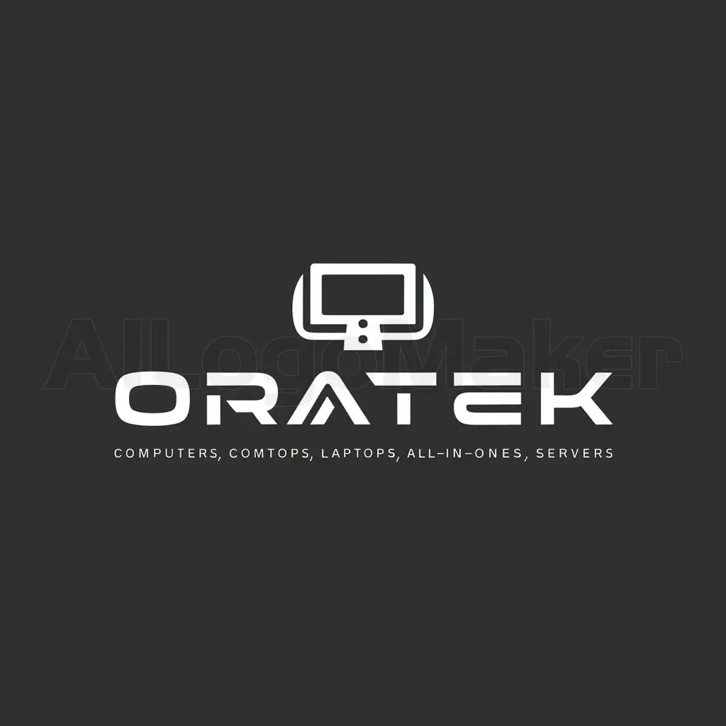 a logo design,with the text "ORATEK", main symbol:Company, that deals with production of computers, laptops, all-in-ones and servers,Moderate,be used in Technology industry,clear background