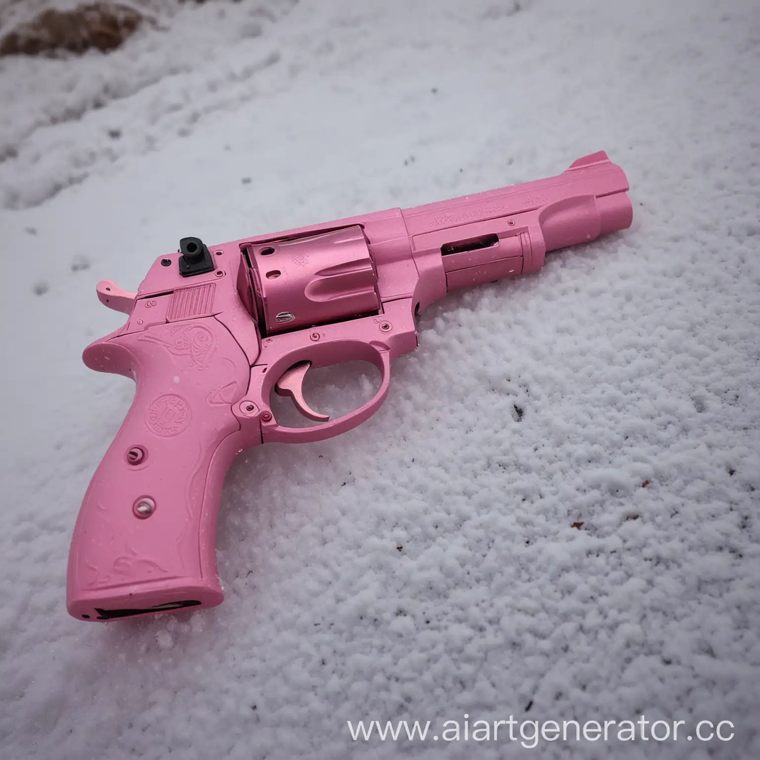 Розовый пистолет, холодно, хрущёвка, улица