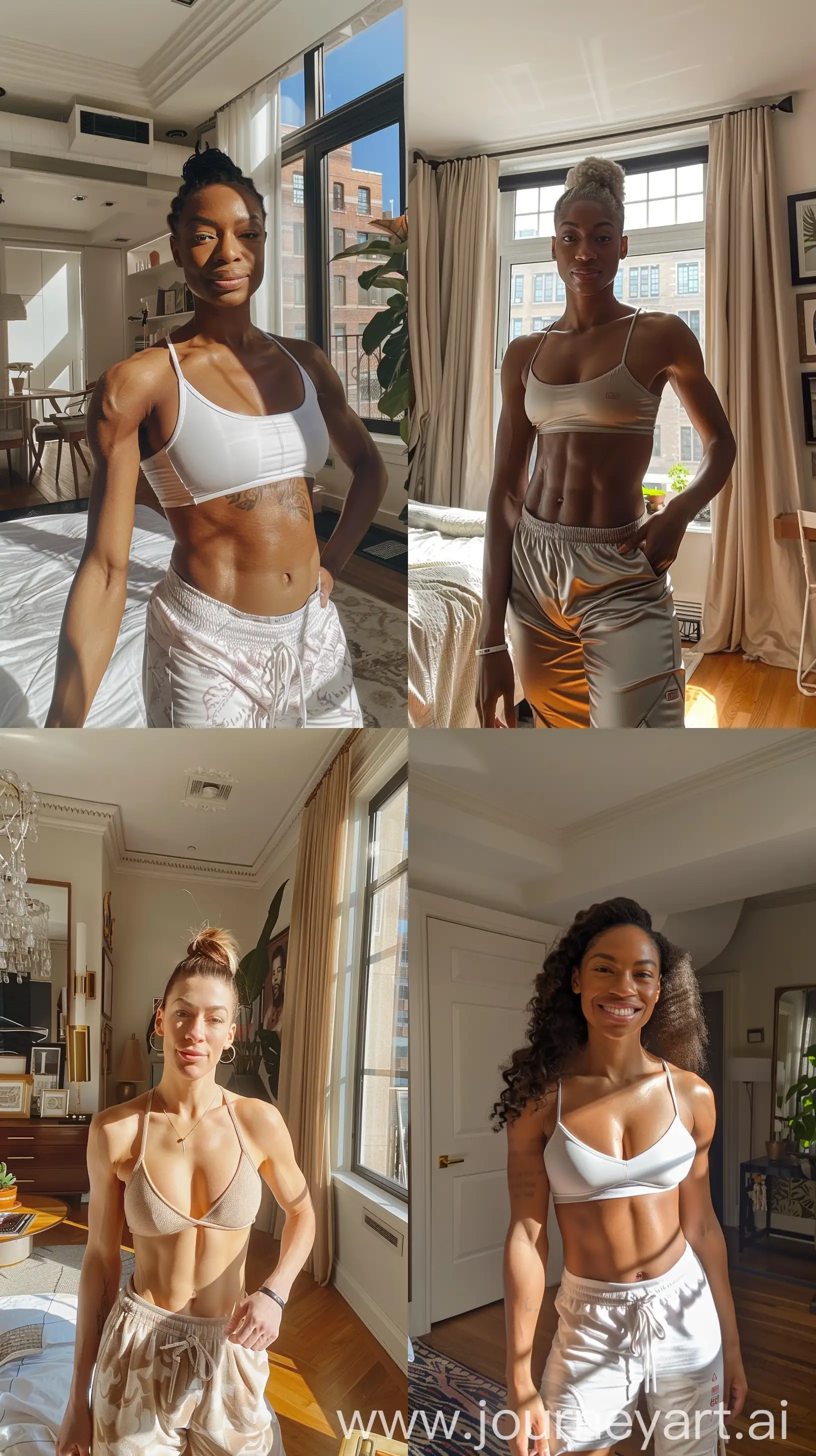 Stylish-WNBA-Player-Selfie-in-Luxurious-New-York-Apartment