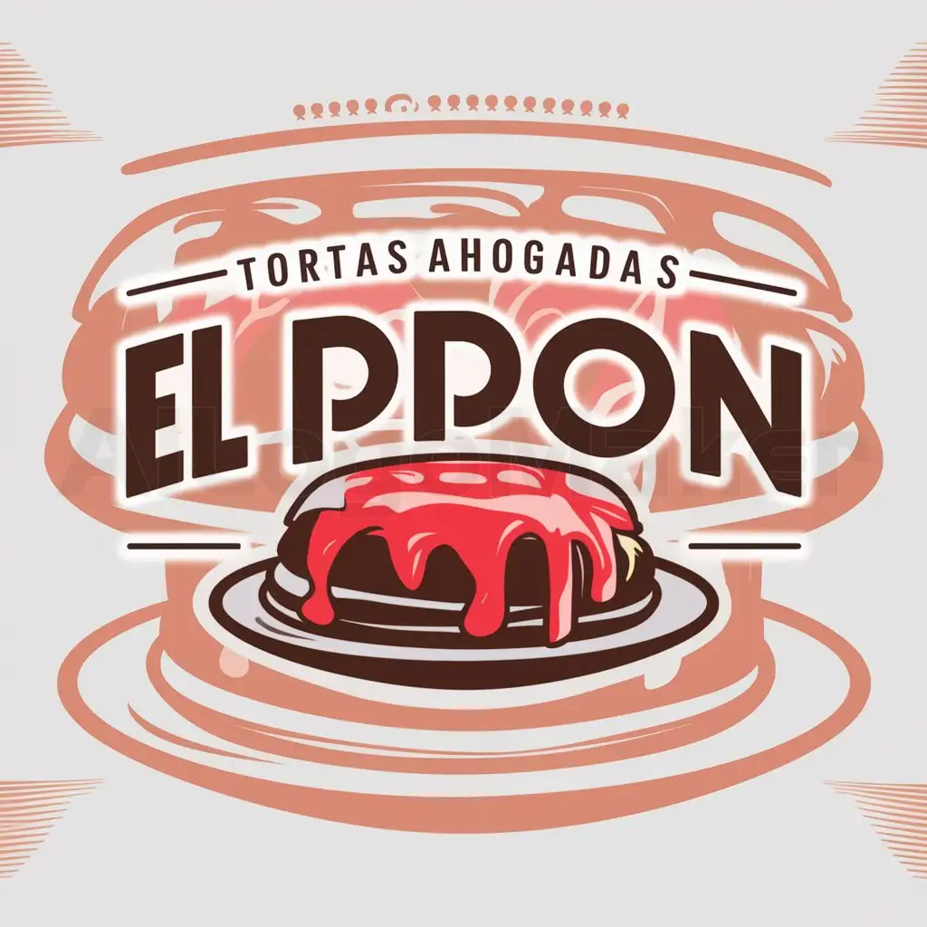 LOGO-Design-For-Tortas-Ahogadas-El-Pepon-Authentic-Mexican-Flavors-with-Torta-Ahogada-and-Rich-Sauce