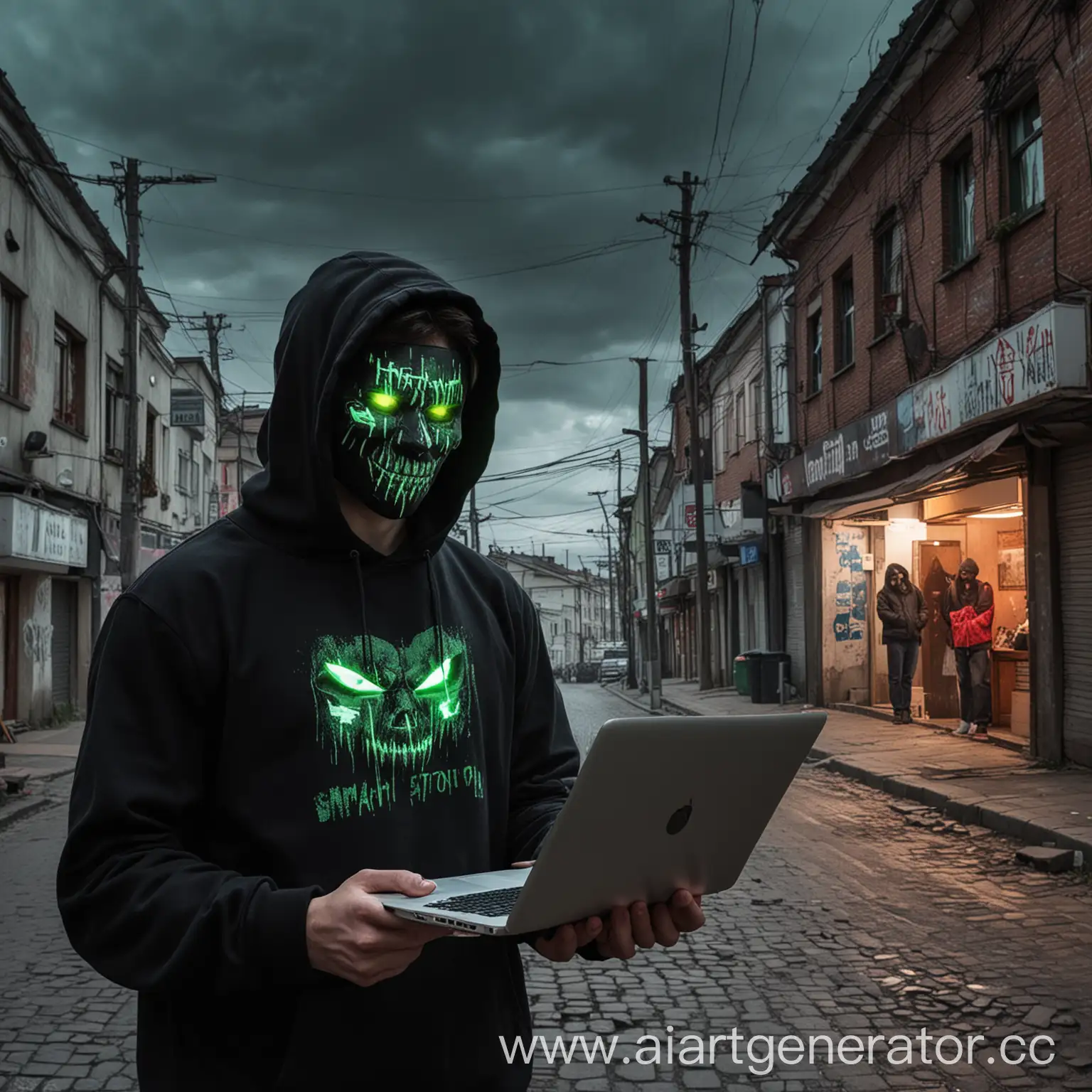 Mysterious-Hacker-Confrontation-with-OMON-Under-Gloomy-Night-Sky