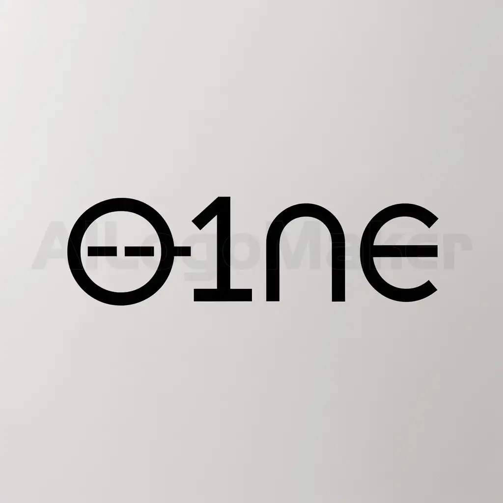 a logo design,with the text "O1NE", main symbol:O1NE,Minimalistic,be used in Education industry,clear background
