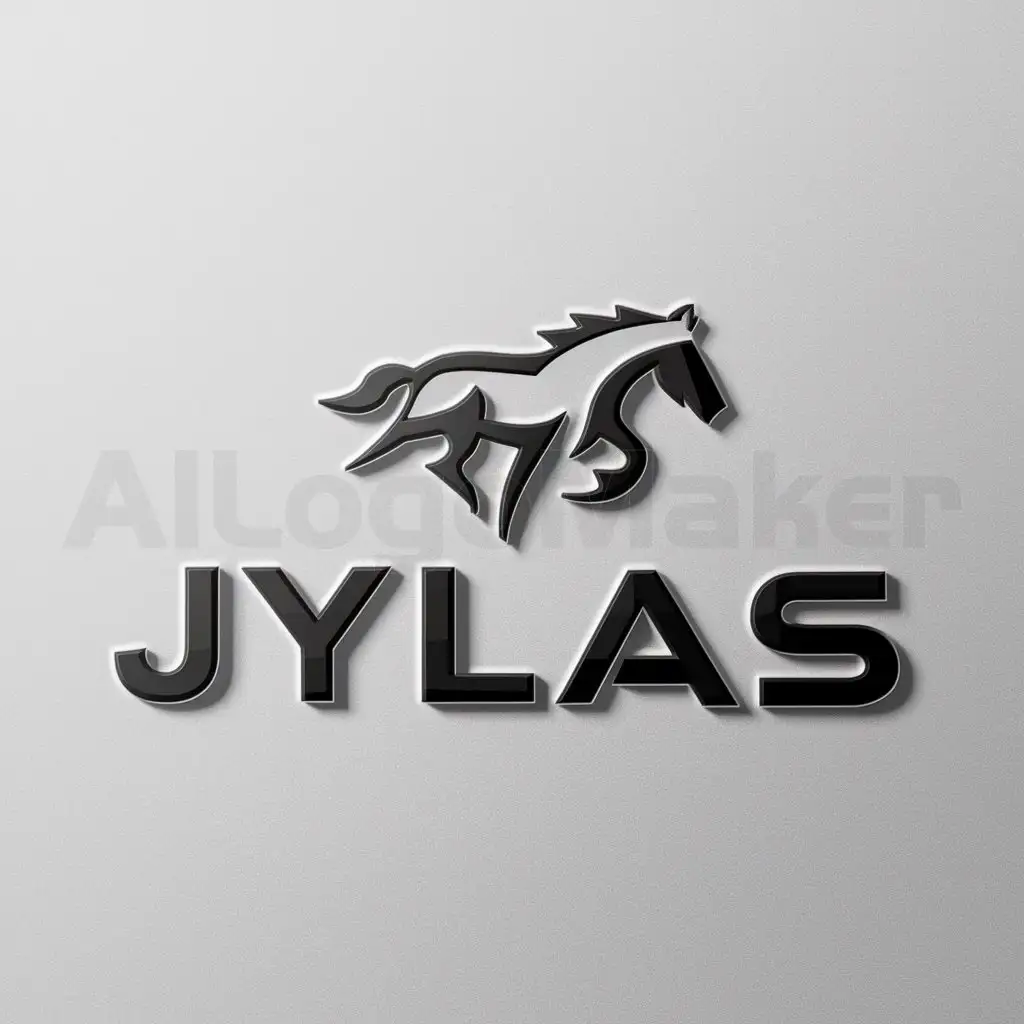 a logo design,with the text "JYLAS", main symbol:loshad,Moderate,be used in Sports Fitness industry,clear background