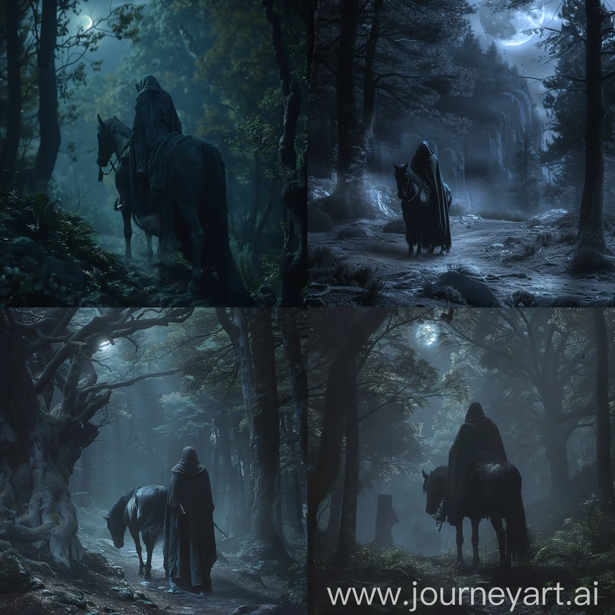 Nazgul-in-Moonlit-Forest-with-Horse-Realistic-4K-Art