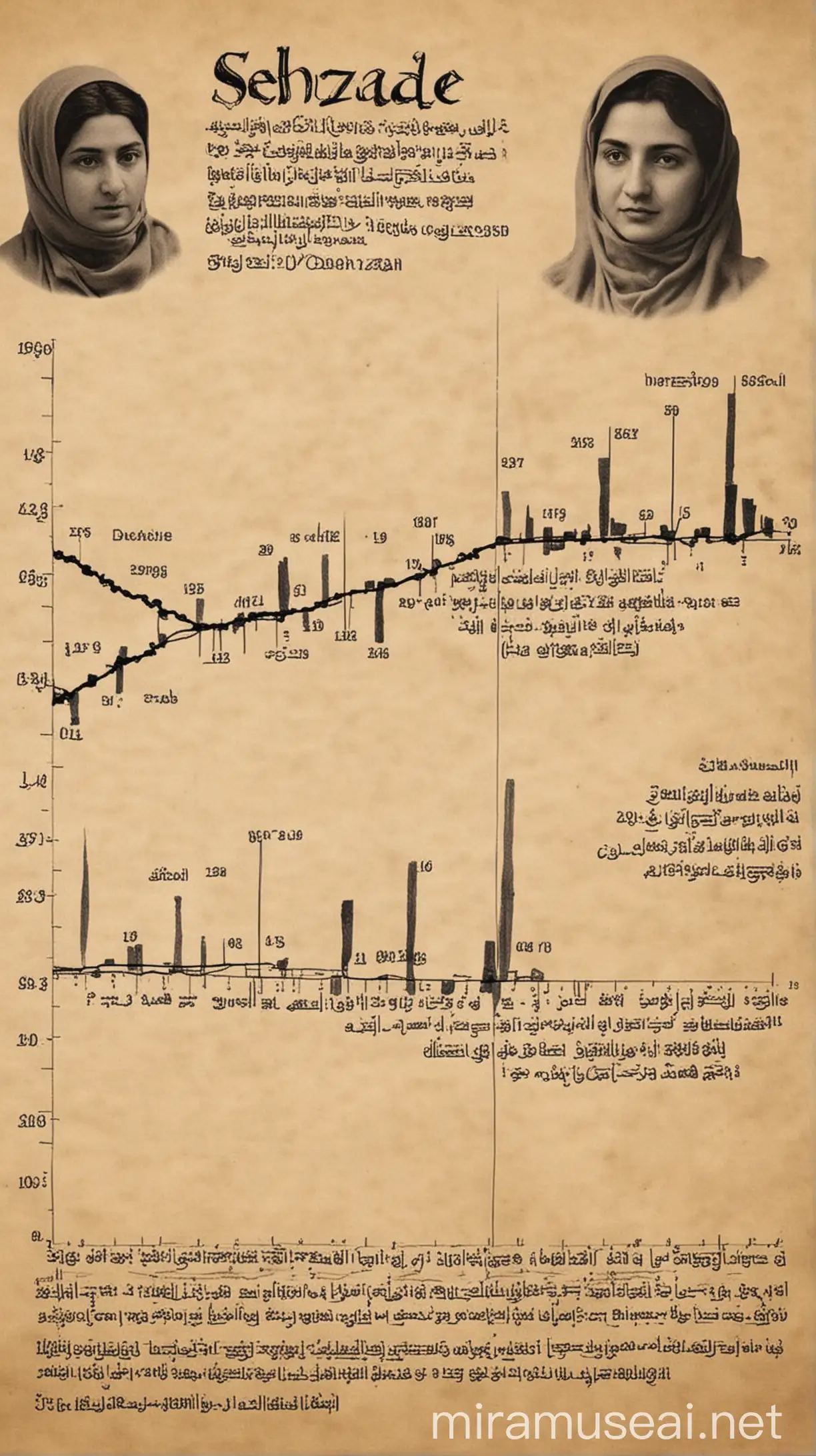 A timeline graph illustrating the years Şehzade Osman spent in captivity.
