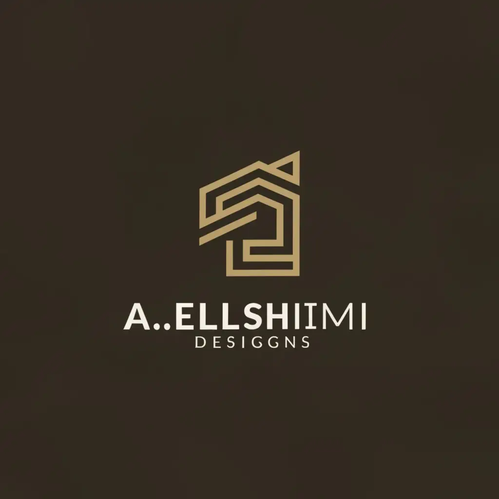LOGO-Design-For-AElshimi-Designs-Interior-House-Symbol-on-Clear-Background