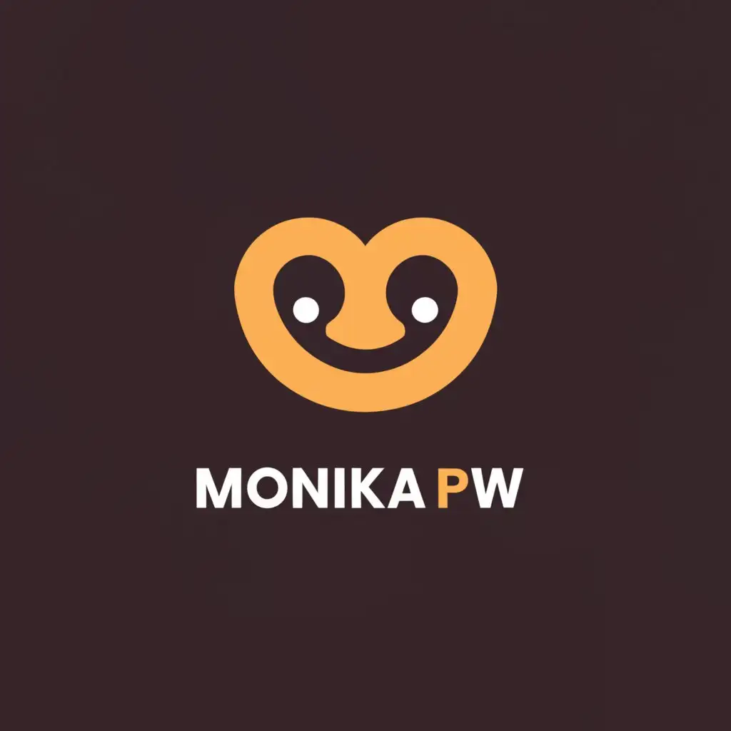 a logo design,with the text "Monika PW", main symbol:smiling,Moderate,clear background