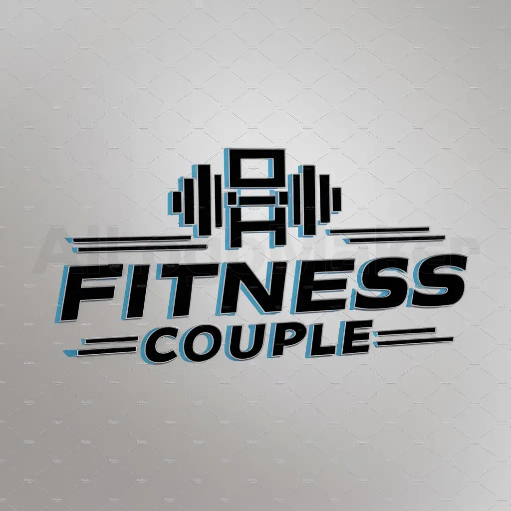 a logo design,with the text "Fitness Couple", main symbol:Gym,Moderate,be used in Sports Fitness industry,clear background