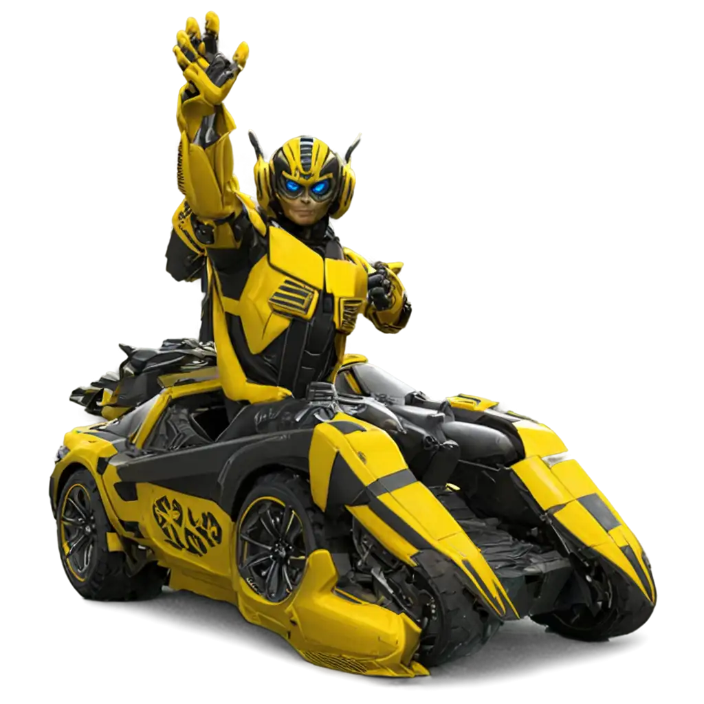 bumble bee transformer peace out pose