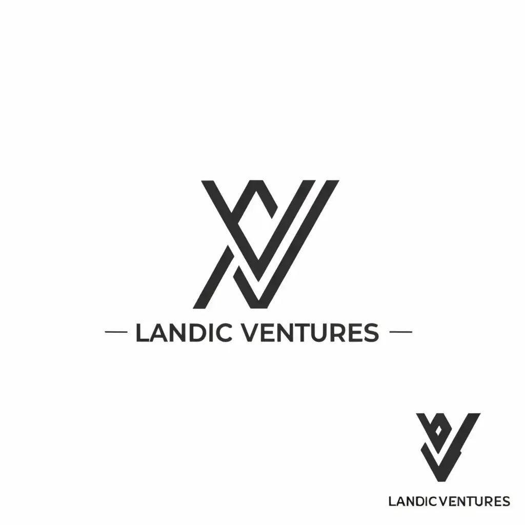 a logo design,with the text "LANDIC Ventures", main symbol:LV,Minimalistic,be used in Investing  industry,clear background