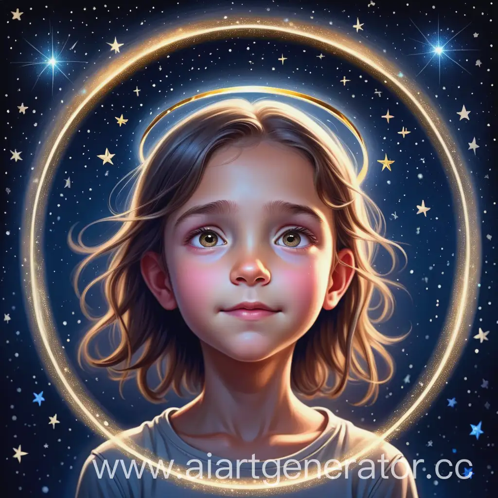 TenYearOld-Girl-Illuminated-by-Starlight-in-Night-Sky