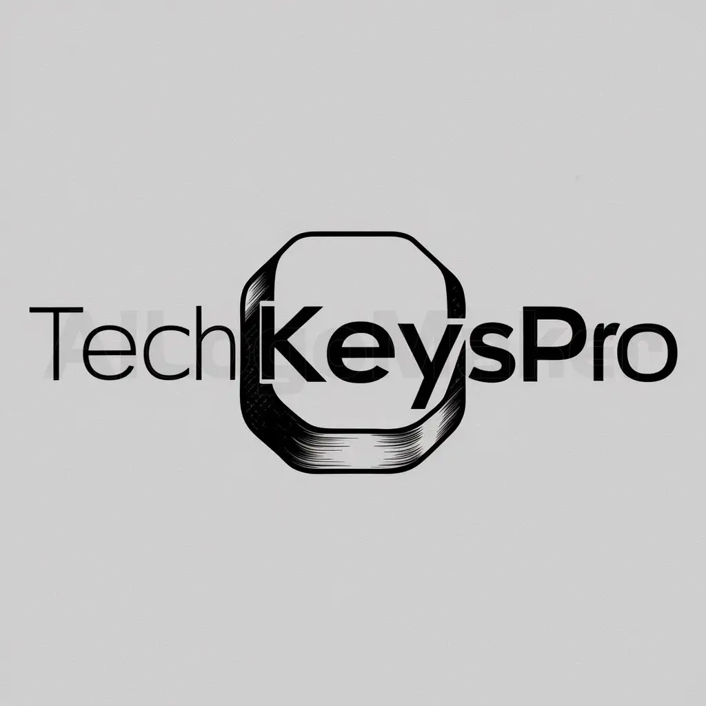 a logo design,with the text "TechKeysPro", main symbol:Keycap,Moderate,clear background