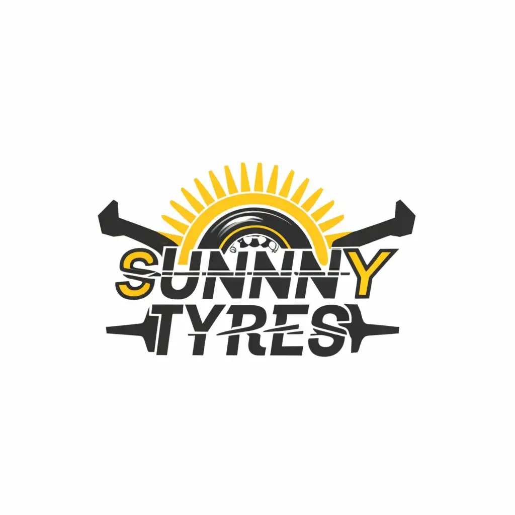 LOGO-Design-For-Sunny-Tyres-Dynamic-Tyre-and-Mechanic-Theme-for-Automotive-Industry
