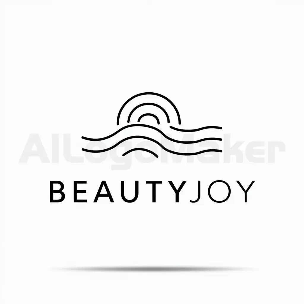 a logo design,with the text "beautyjoy", main symbol:unusual waves or hair and beauty and face,Minimalistic,be used in Beauty Spa industry,clear background