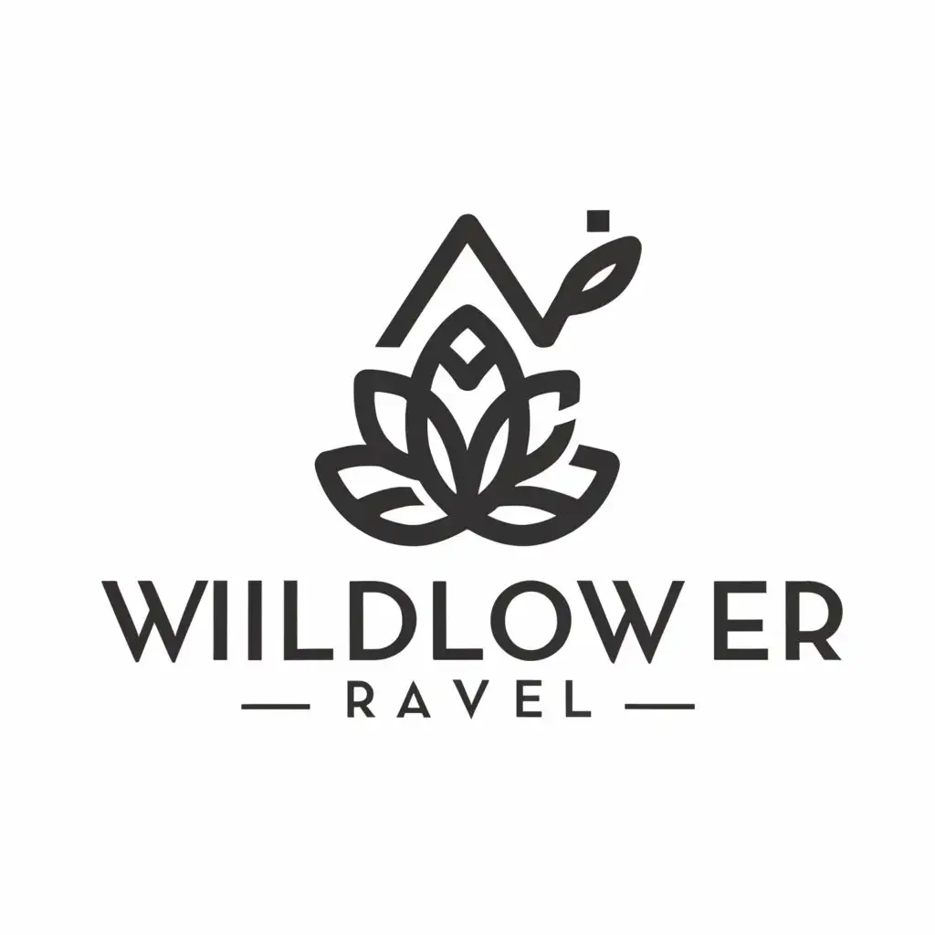 LOGO-Design-For-Wildflower-Travel-Elegant-Hotel-Travel-Review-Emblem-on-Clear-Background