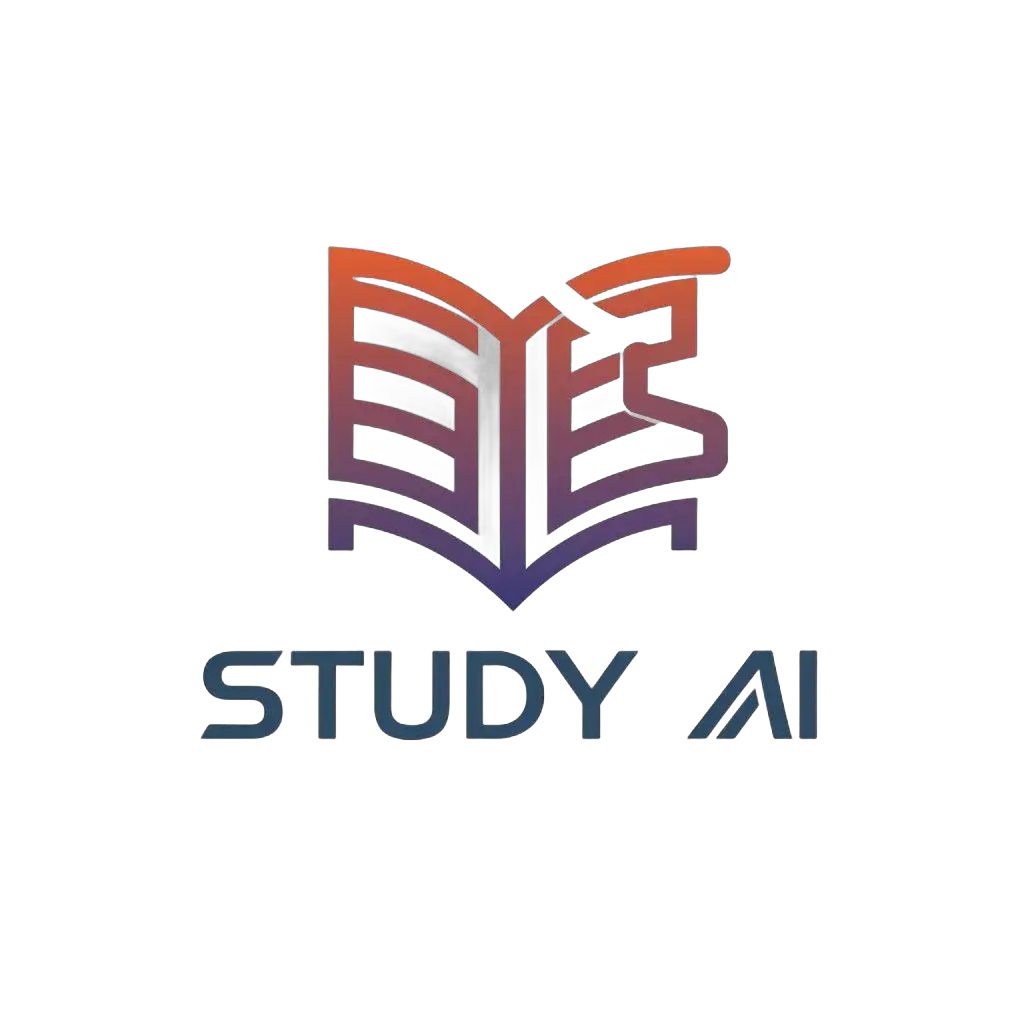 a logo design,with the text "Study AI", main symbol:a book,Moderate,be used in Education industry,clear background